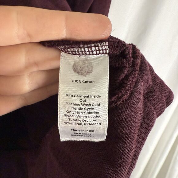 Talbots Sweater Women's Large Burgundy Long Sleeve Pullover 100% Cotton - Picture 7 of 9